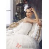 Aine - Drop Waist Feathered Wedding Gown